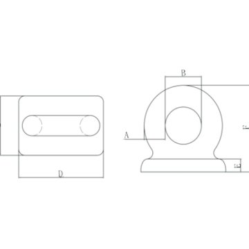 deck eye plate|rigging hardware|eye plate